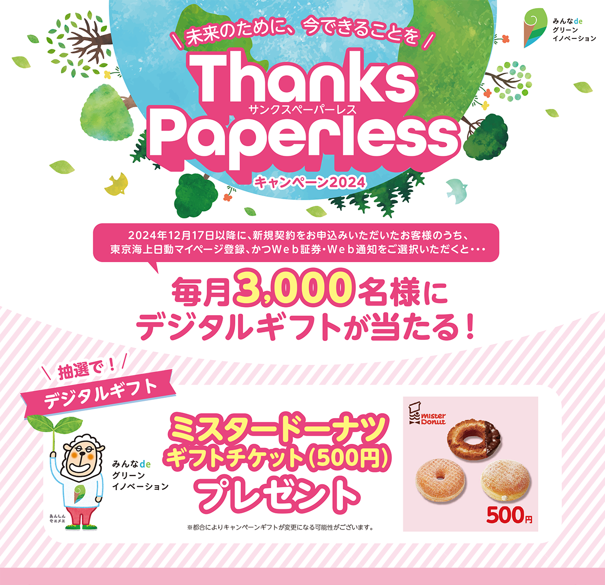 未来のために、今できることを「ThanksPaperless(サンクスペーパーレス)」キャンペーン2024